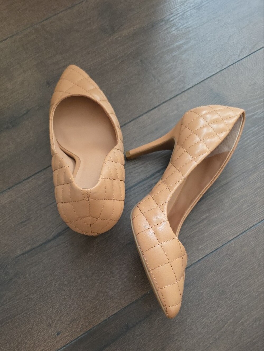 INC International Concepts Quilted Beige Pointed-Toe Pump - Picture 8 of 9